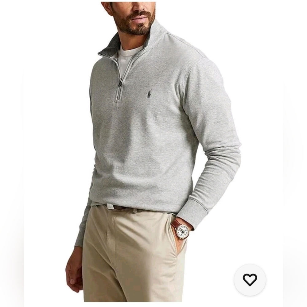 Polo Ralph Lauren Men’s 1/4 Zip Gray Pullover Sweatshirt Size 3XB New With Tags